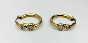 Stunning Italian Designer 9ct 375 9K Gold Hoop Earrings -Beautiful -Hallmarked - Picture 1 of 9