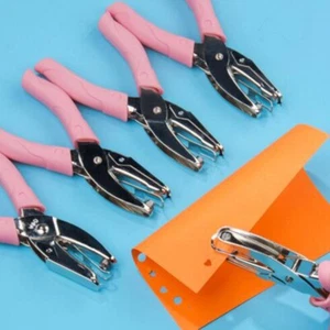 Handheld Hole Paper Punch Metal Single Hole Paper Punch Punchers with Soft Grips - Picture 1 of 5