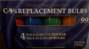 Vintage C-9 1/4 Replacement Bulbs 1 Pack- Professional Series Plus - MULTI COLOR - Picture 1 of 2
