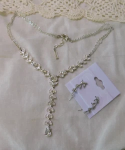 Juego de collar y pendientes Napier cristal estrás cadena Y PERFECTO - Imagen 1 de 7