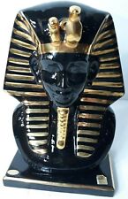 Vintage Rare Claypor Oro De Ley Pharaon Égyptien King Tut Buste Fait En Espagne