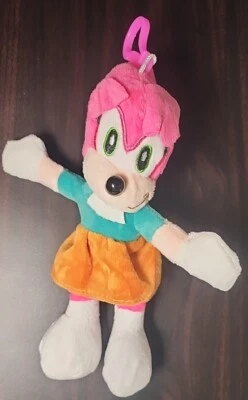 Sonic The Hedgehog Amy Rose SEGA Vintage Peluche Raro Clip En Llavero 8"  Foto 1 de 4
