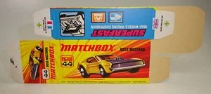 Matchbox Lesney Superfast 44B Boss Mustang unfolded Box - Picture 1 of 2