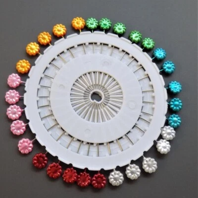 Daisy Plastic Head Extra Long Sewing Pins Dressmaking Tailor Hijab Scarf Craft - Image 1 of 4