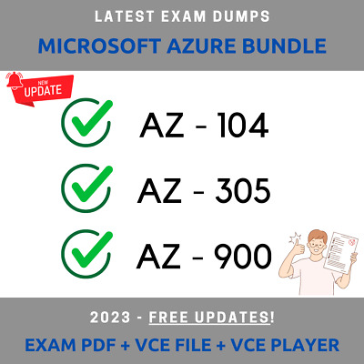 AZ-305, AZ-900, AZ-104 MS Azure Exam Dumps In PDF, VCE | MAY 2023! FREE UPDATES • 2.99£