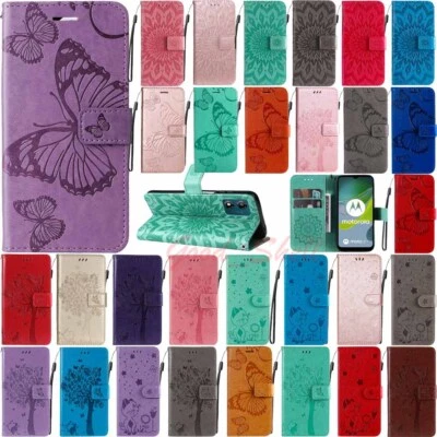 For Motorola Moto E13 G13 G23 G53 G22 G62 Wallet Card Holder Leather Case Cover - Image 1 of 4