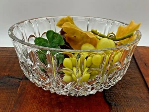 Vintage High Quality Heavy Cut Glass/ Crystal Big Bowl Dish - Picture 1 of 8