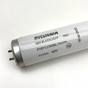(2-Pack) Sylvania F18T12/350BL/700/PH Fluorescent 32W 18" Blacklight Lamp Bulb - Picture 1 of 6