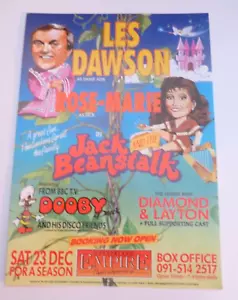 Les Dawson Rose-Marie Dooby Duck Sunderland Pantomime Theatre Flyer 1989 - Picture 1 of 2