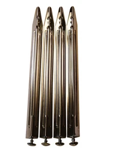 4 Chrome Replacement legs/w levelers for Bally/Data East/Stern/Williams - Picture 1 of 1