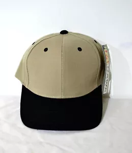 Brushed Plain Baseball Caps Khaki/Schwarz, One Size - Bild 1 von 6