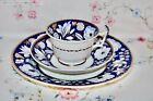 Antique 1820 Spode Porcelain Tea Set Cobalt Blue Lily Pattern 667 Trio Cup Plate