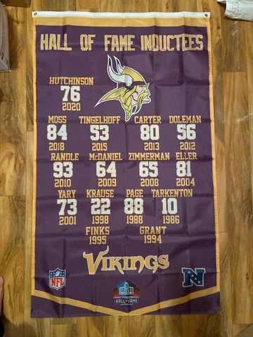 Minnesota Vikings 3x5 ft Flag Hall of Fame Inductees Banner NFL  Champions Cover