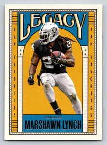 2019 Panini Legacy Fan Favorites #9 Marshawn Lynch (ref 193369) - Picture 1 of 2