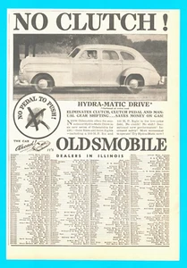 1941 OLDSMOBILE Hydra Matic Drive automobile vintage PRINT AD No Clutch car - Picture 1 of 1