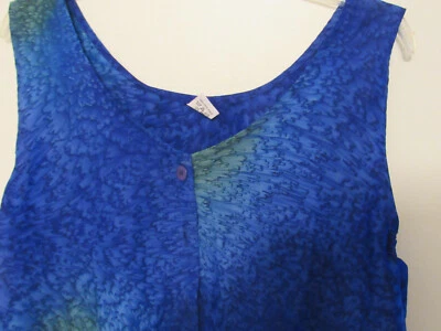 Rima 2 件套沙滩装泳装遮瑕女式 XL 码蓝色波浪印花 — 第 1/4 张图片