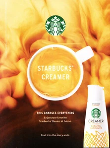 Anuncio Starbucks Creamer #2 raro 2020 agotado página de revista - Imagen 1 de 2
