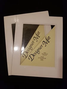 Designer Mat for 11 x 14 Frame, 8 x 10 Opening for picture, Lot of 2, White, NEW - Picture 1 of 5