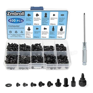 400Pcs Computer Screws Standoffs Kit SSD Screw for Universal Motherboard PC - Picture 1 of 12
