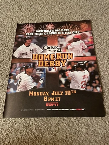 Vintage 2006 MLB ALL-STAR GAME HOME RUN DERBY ESPN Poster Print Ad DAVID ORTIZ Cover