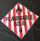 10 Pack Flammable Solid Sticker Sign Decal 10 3/4 X 10 3/4"  Red White Black