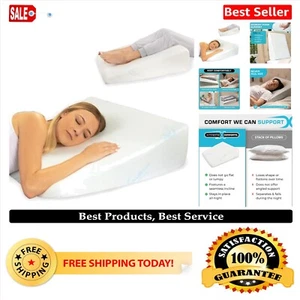 Machine Washable Cooling Wedge Pillow - Sleep Better with Memory Foam Support - Picture 1 of 10