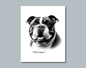 Personalized PIT BULL BULLY Pet Print Photo DOG'S NAME Picture 8x10 11x14 (P1) - Picture 1 of 10