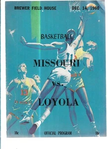 MISSOURI VS LOYOLA OF CHICAGO 1960 PROGRAM, BREWER FIELD HOUSE. GERRY HARKNESS - Bild 1 von 4