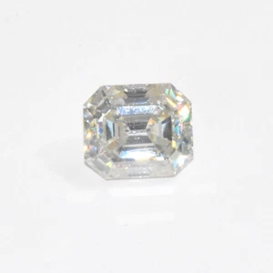 8.50-9.50 Ct Emerald Cut Off-White Lab Created Great Shine VS1 Certified - Picture 1 of 4