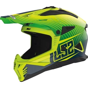 Motorcycle Offroad Helmet L - Ls2 Mx708 Fast II 2 Duck - Fluogrün-fluogelb Matte - Picture 1 of 3