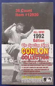 Béisbol Conlon 1992 caja sellada de fábrica sin abrir The Sporting News Collection - Imagen 1 de 2