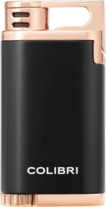 COLIBRÍ * BELMONT II * ENCENDEDOR DE LLAMA A REACCIÓN - NEGRO / ORO ROSA **NUEVO EN CAJA** - Imagen 1 de 1