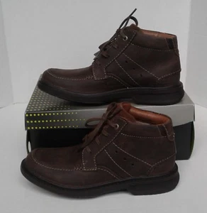 SCARPA UOMO CLARKS NUOVA CON SCATOLA MARRONE SCURO WAVECENTER TOP PELLE TAGLIA 7,5 26102150 075M - Foto 1 di 8