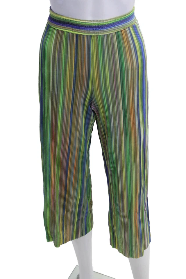 Drew Womens Cropped Striped Blue Pants Size S - Image 1 of 4