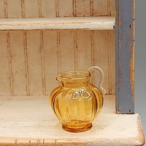 IGMA Francis Whittemore Yellow Glass Water Pitcher Dollhouse Miniature 1:12 - Picture 1 of 12