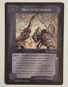 MIDDLE-EARTH CCG MECCG ORCS OF GUNDABAD THE LIDLESS EYE LE MELE FIXED LOTR CARD - Picture 1 of 2