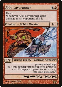 AKKI LAVARUNNER // TOK-TOK, VOLCANO BORN - Champions of Kamigawa – MTG Card - Picture 1 of 5