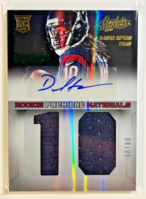 DeAndre Hopkins AUTO~PATCH~RC #/99 Absolute RPM 2013 Rookie Materials Autograph - Image 1 of 2
