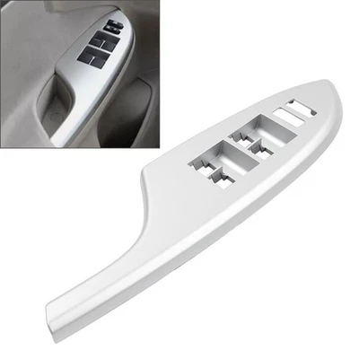 Cubierta plateada del bisel del interruptor de la ventana izquierda del conductor delantero para Toyota Corolla 2009-2013 Foto 1 de 4