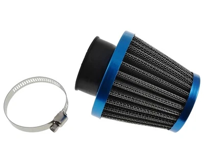 Luftfilter POWERfilter 38mm blau Roller Mofa Moped Quad Tuning Sportluftfilter - Bild 1 von 4