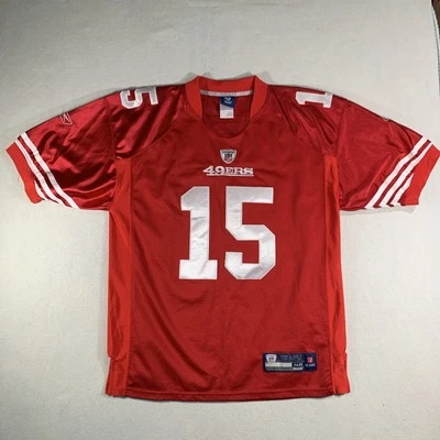 Camiseta deportiva de los San Francisco 49ers On Field Reebok para hombre 48 Red Crabtree #15 NFL Foto 1 de 4
