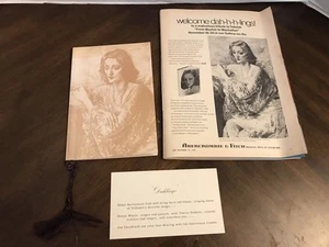 Tallulah Bankhead Exhibit Ephemera 1972 Abercrombie & Fitch Brendan Gill - Picture 1 of 4