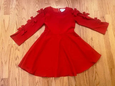 Vestido de fiesta Chasing Fireflies con lazo rojo talla 7 Foto 1 de 3