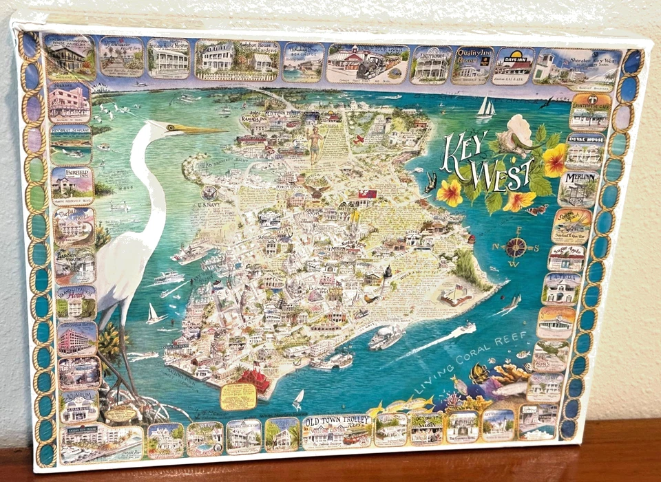 New Sealed White Mountain Key West 1000pc Jigsaw Puzzle 1994 - Image 1 of 1
