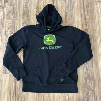 Sudadera con Capucha John Deere Negra Con Logo Verde y Amarillo Juvenil XL 14/16 ¡USADA EN EXCELENTE ESTADO! Foto 1 de 4