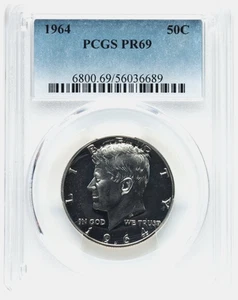 1964 PP Kennedy Half Dollar PCGS PR69 - Bild 1 von 2