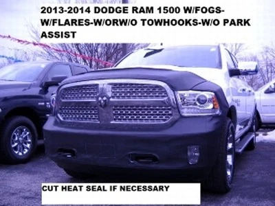 Sujetador con cubierta de máscara frontal Lebra para Dodge Ram 1500 2013-2020 con bengalas y niebla Foto 1 de 2