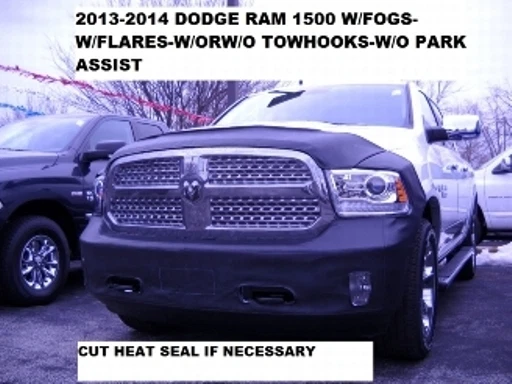 Sujetador con cubierta de máscara frontal Lebra para Dodge Ram 1500 2013-2014 sin asistencia de estacionamiento. Foto 1 de 1