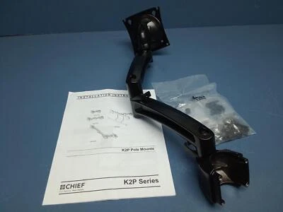 Chief Kontour Pole Mount Articulating Arm, Single Monitor Color: Black - Image 1 of 4