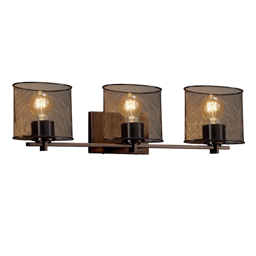 Justice Design Wire Mesh Bath Bar in Dark Bronze - MSH-8443-30-DBRZ - Image 1 of 1